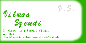 vilmos szendi business card